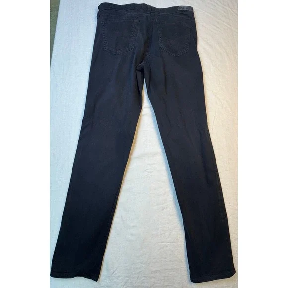 AG Adriano Goldschmied The Stilt Cigarette Leg Black Jeans 32R LSN1110-F-SBA - Picture 11 of 13
